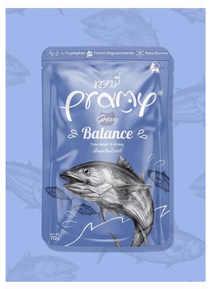 Pramy Tuna Flavored Wet Cat Food for All Ages - 6 Envelopes Weighing 70g - Nutritious and Delicious Wet Cat Food - Image 2